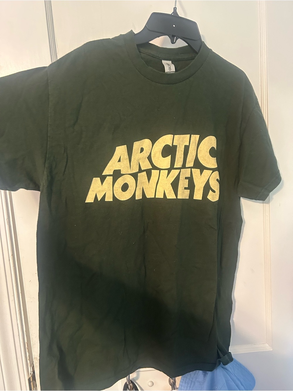 Arctic Monkeys Graphic Band Tee - Dark Green with Cream Logo